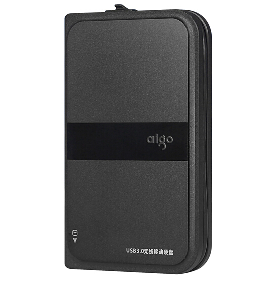 愛國(guó)者（aigo）500GB USB3.0 移動(dòng)硬盤 HD816 黑色 多功能無線移動(dòng)硬盤 機(jī)線一體.png